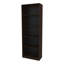 Stained Walnut Bookcase With Open Storage And 5 Shelves