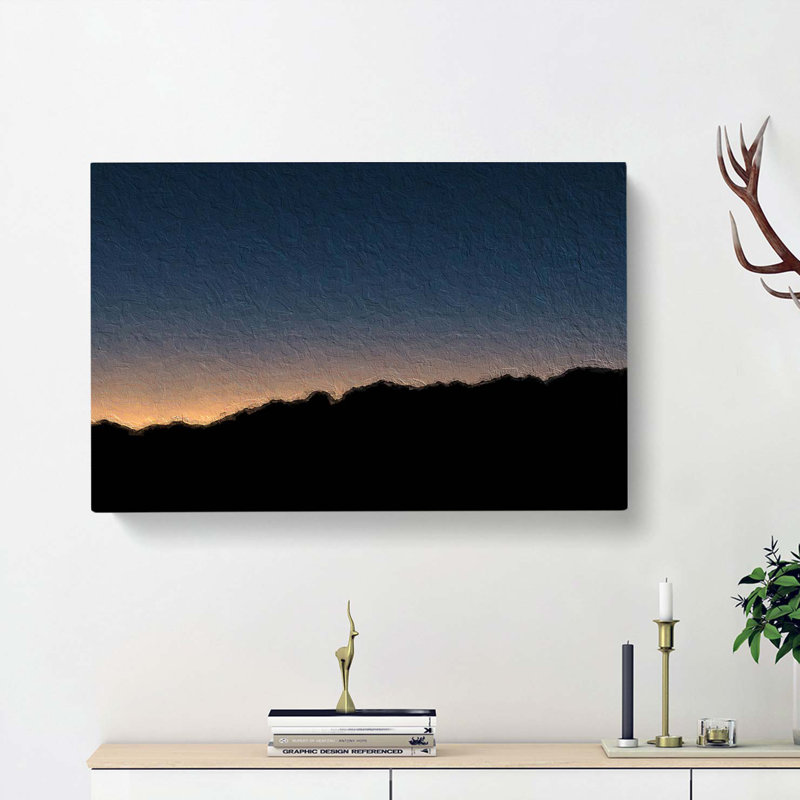 Sun Hiding Behind The Mountain - Wrapped Canvas, 40cm H x 60cm W x 3cm D