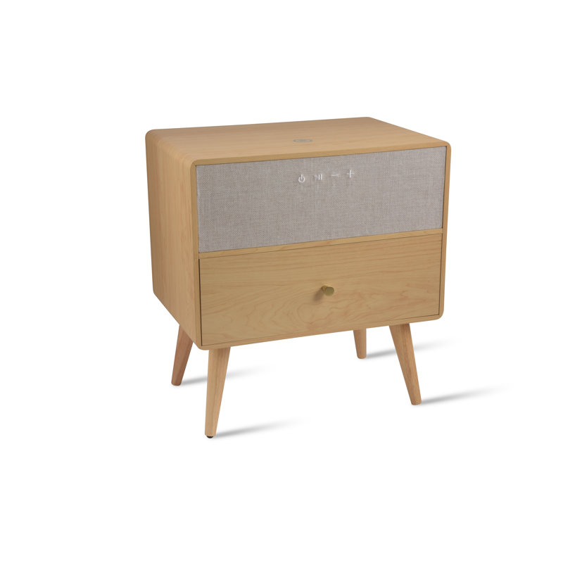 Lokken End Table with Built-In Outlets, Natural