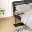 Height Adjustable C-Shaped End Table with Swivel Top, Minimalist Sofa Armrest Snack & TV Tray-395628682