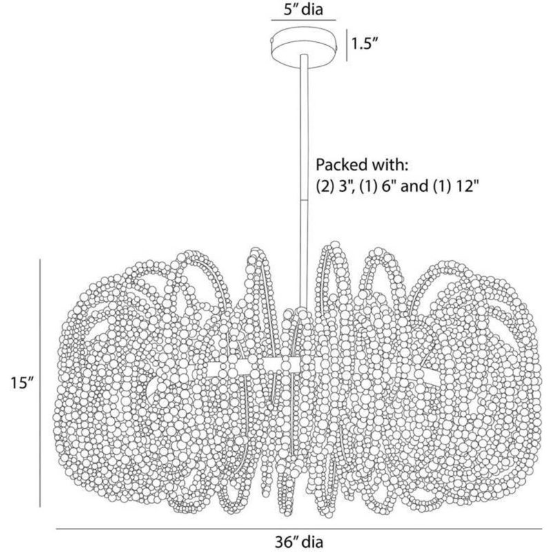 Keely 6 - Light Chandelier