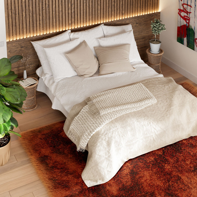 Zia Solid Colour Shag Area Rug, Rectangle 200 x 290cm