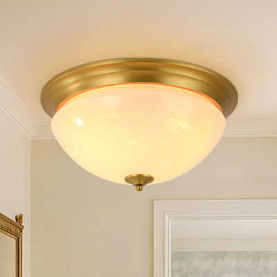 Plafonnier encastré en verre 3 lumières