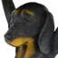 Tables de bout compactes Mgo, statue de chien d'aspect bois rustique pour patio