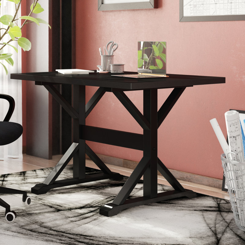 Classic Black 48" Desk with Sturdy Workspace, Antique Black