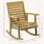 Chaise berçante en bois massif avec dossier haut Outsunny