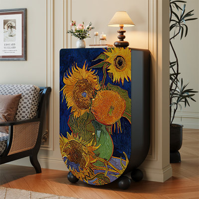French-style light luxury floral chest of drawers