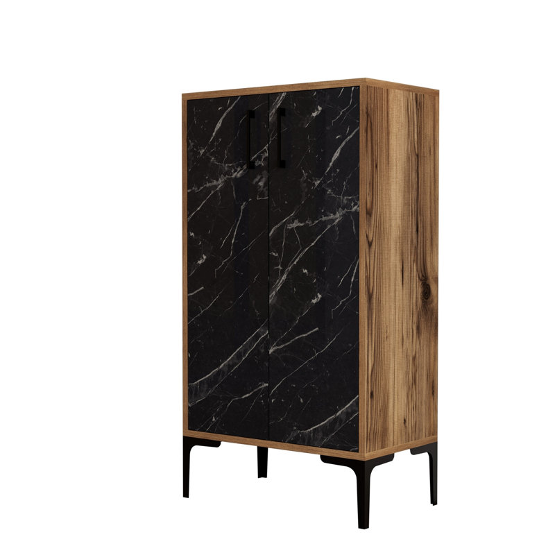 Padang 20 Pair Shoe Storage Cabinet, Black/Brown