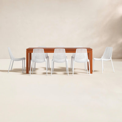 Anautica 83" Eucalyptus Patio Dining Set