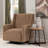 Lural Swivel Brown Rocker Chair