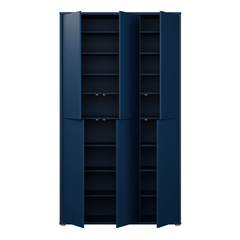 Rylon 24 Pair Shoe Storage Cabinet, Navy