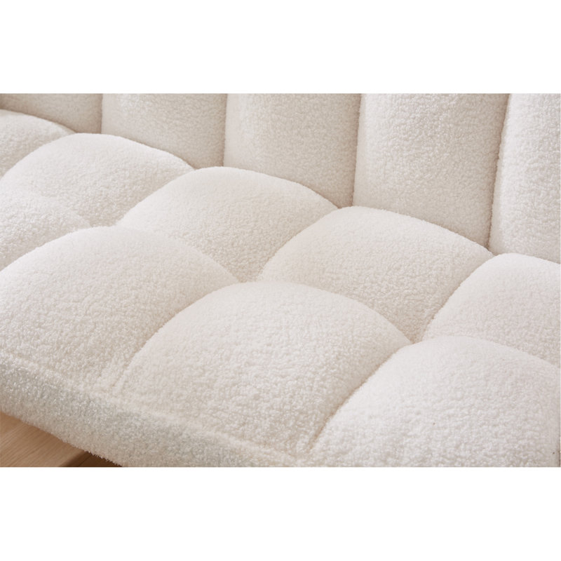 Comfortable And Stylish Loveseat Sofa For Relaxing And Entertaining, White