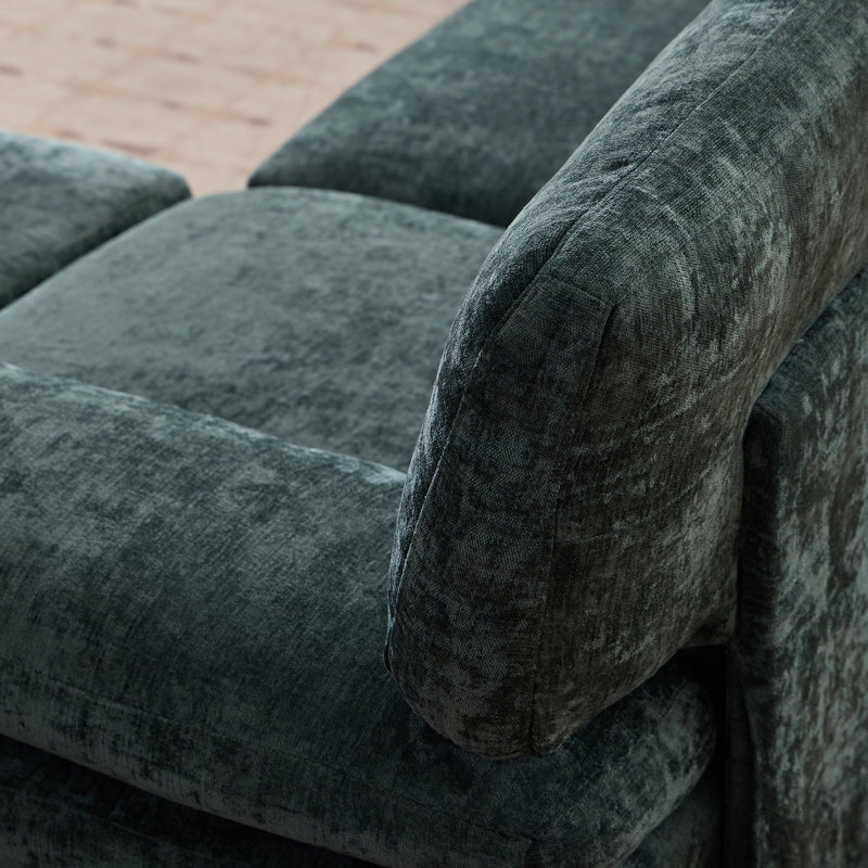 123.62‘’ Oversized Upholstered 8 Seater Modular Sectional Sofa Single Sofa, Green