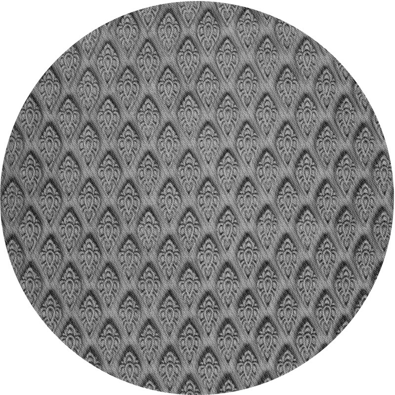 Tapis gris Power Loom, Rond 6 pi