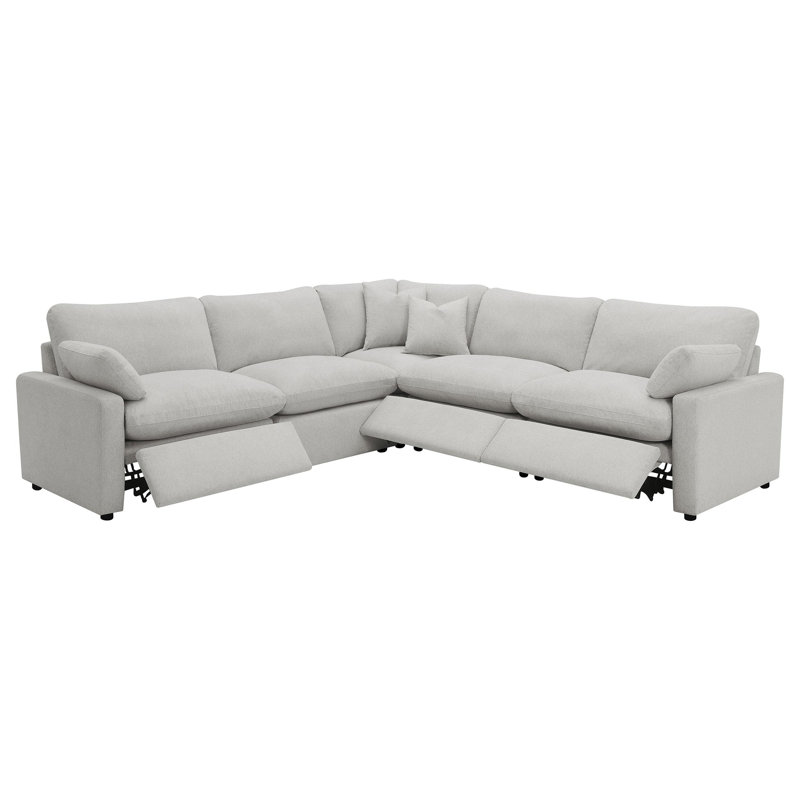 Ensemble de canapé modulaire inclinable électrique Billy, Tissu gris
