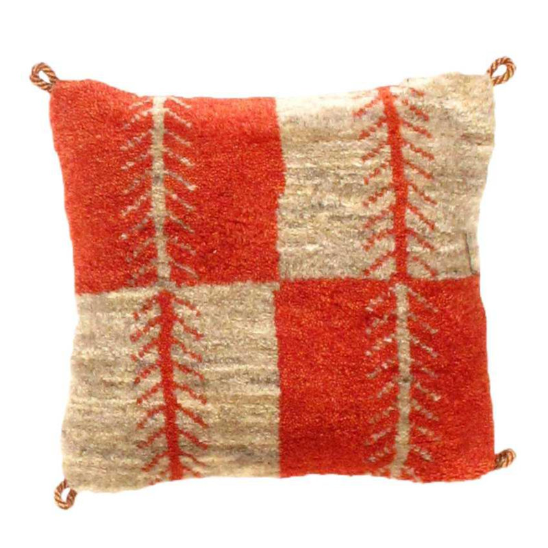 Tribal Gabbeh Embroidered Wool Blend Throw Pillow