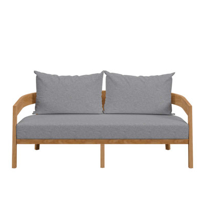 Modway Brisbane Teak Wood Outdoor Patio Loveseat by Modway