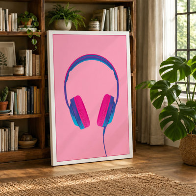 Pop Headphones Modern - Wrapped Canvas