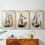 NAUTICAL Series CECLxxxvii - Impression personnalisée de qualité supérieure avec passe-partout - 3 pièces