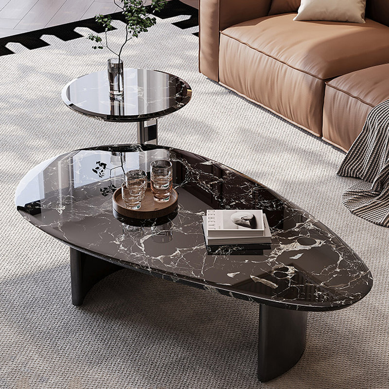 Table basse en marbre Luxury-Style, H 15,7 po x L 47,2 po x P 29,5 po