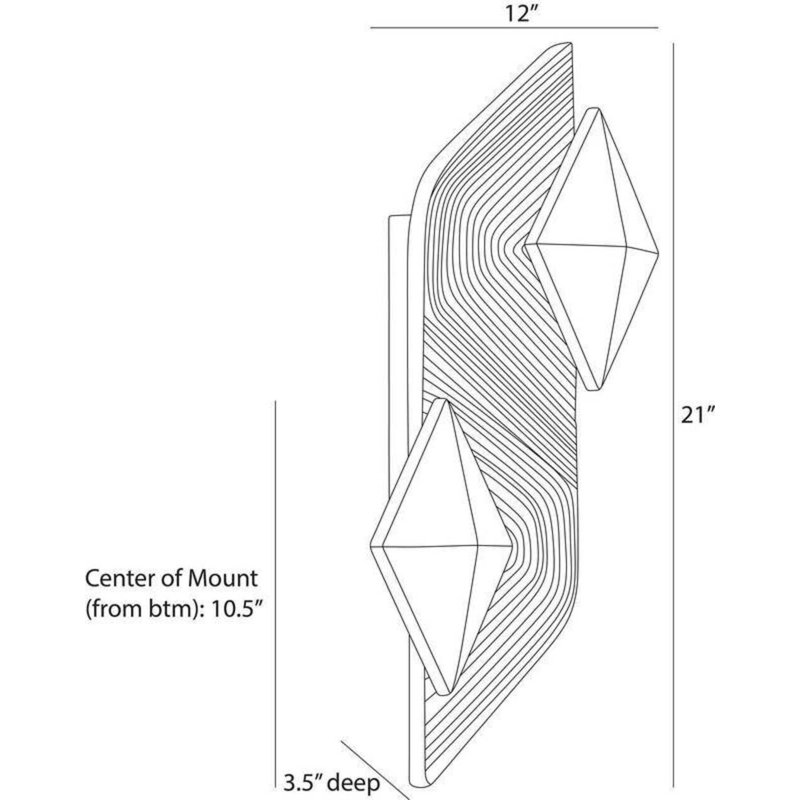 Jenner 2 - Light LED Armed Sconce