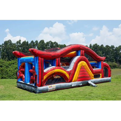 JumpOrange Shadow Obstacle Course Bounce House for Kids and Adults - Piece 1 (with Blower)