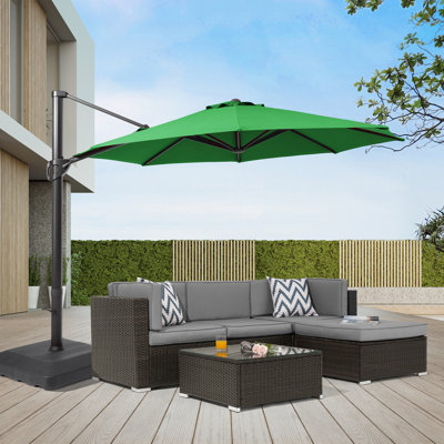 Marlon 11' Cantilever Umbrella with Base