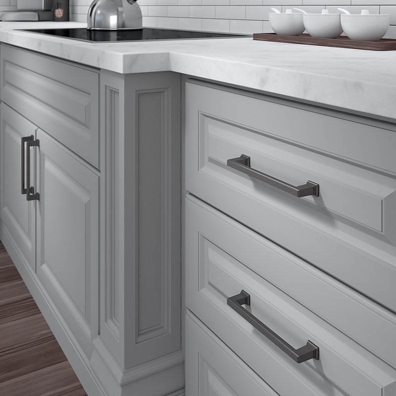 Expression 6.31" Center to Center Bar Pull, Antique Nickel
