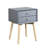 Bedside Table, 2-Drawer Cabinet, Gray Cabinet-712791270