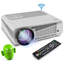 Projecteur intelligent HD haute résolution avec unité centrale de traitement intégrée Dual Core, connexion Internet Wi-Fi haut débit sans fil, prise en charge des disques Blu-ray de 1 080p et de taille de projection jusqu'à 120 po