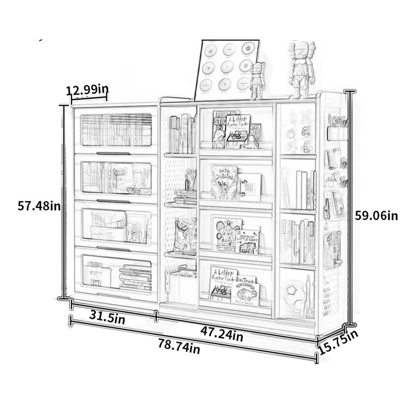 Floor standing bookcase