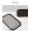 Plateau luxueux en bois de noyer