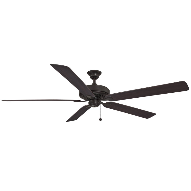 Edgewood 72 inch Indoor/Outdoor Ceiling Fan with Pull Chai - Dark Bronze with Dark Walnut blades