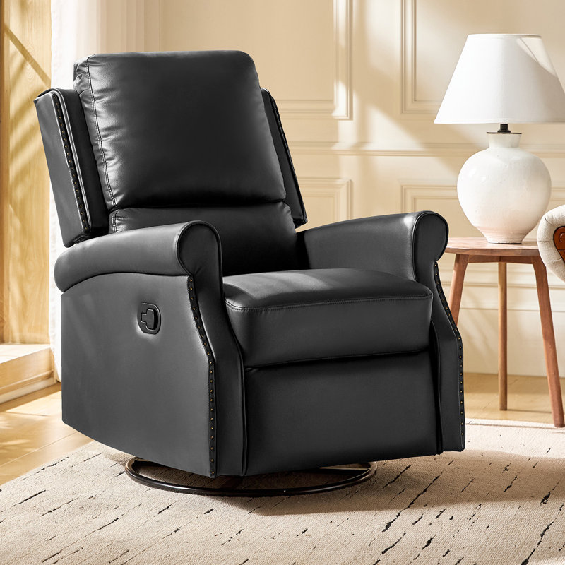 Fauteuil inclinable manuel traditionnel Philip, Noir