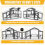 65"L Chicken Coop with Run, Wooden Hen House with Nesting Box, UV Panel
