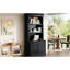 83.4"Tall Black Rectangle Modern Bookcase With Smooth - Sliding Doors, Fixed And Adjustable Shelves, Drawer, Ideal For Bedroom Storage, Solid Wood Frame Thickened Open Shelving, 45Lbs/Shelf Capacity,