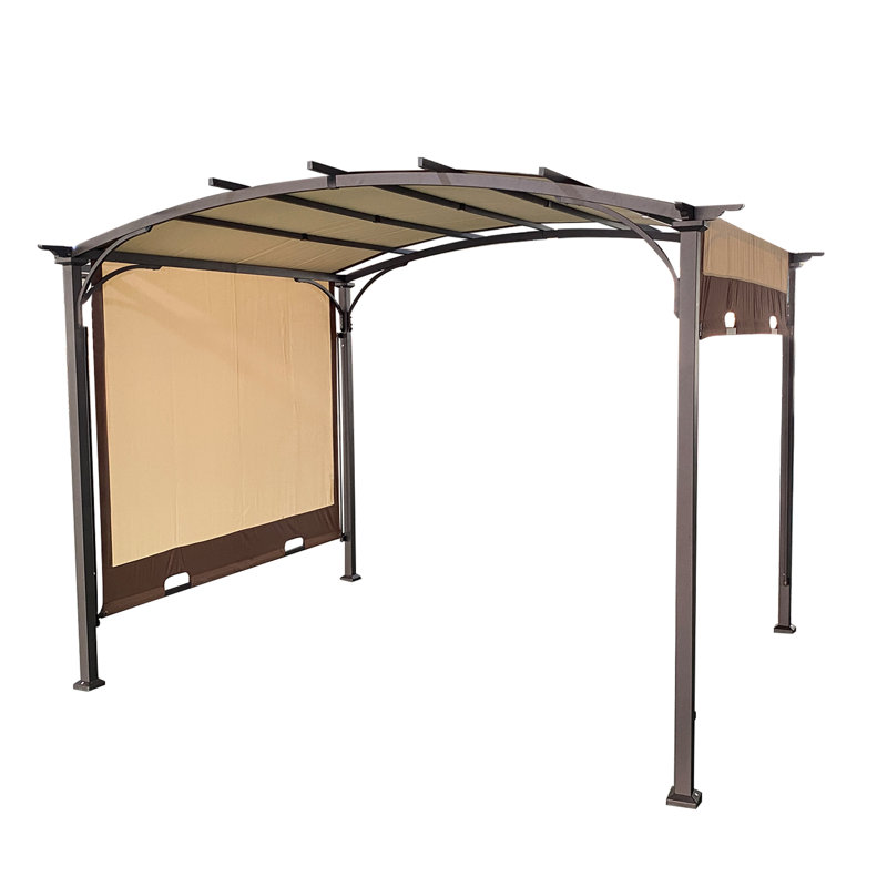 11 pi. L 9 pi. Pergola en métal avec auvent