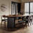Solid wood rectangular pine dining table-1834792669