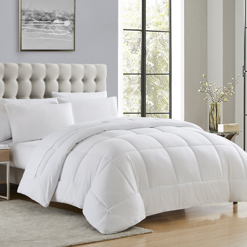 All Season Down Alternative Solid & Reversible Comforter, Full / Double Comforter, White