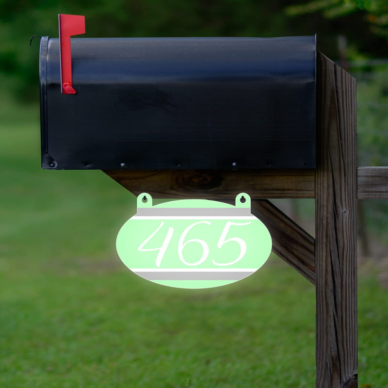 Plaque d'adresse sur 1 ligne, Vert, Oui