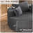 55.5'' Round Corduroy Compression Lounge Chair with Pillows, Oversized Upholstered Floor Sofa for Living Room & Bedroom-128966221