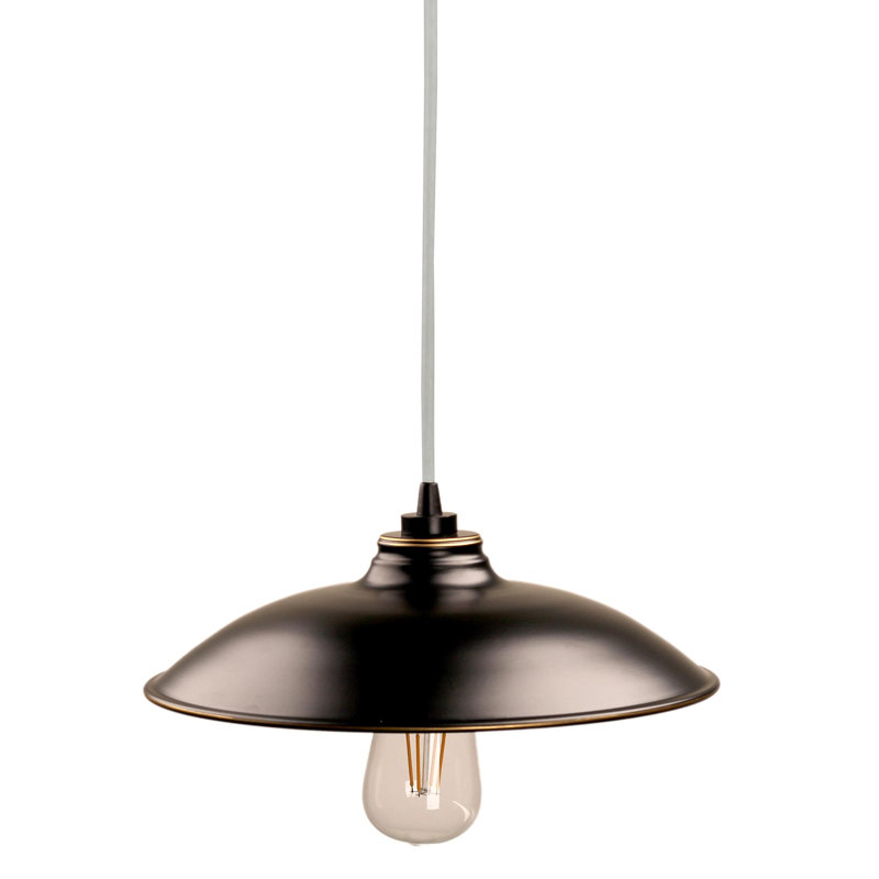 Luminaire suspendu d'extérieur 1 lumière, Noir impérial