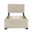 Lit plateforme tapissier avec lit gigogne simple-2060743546