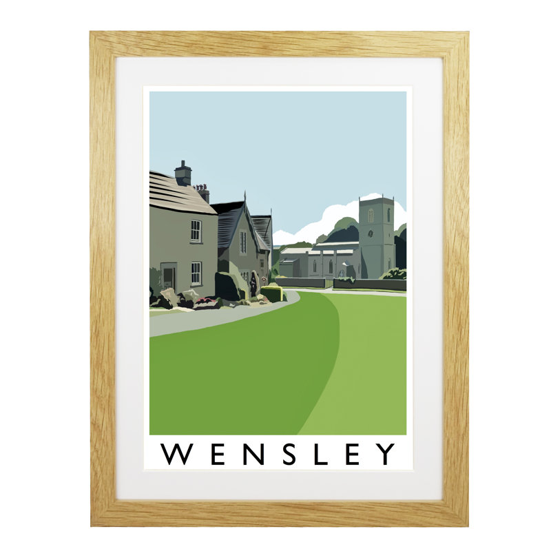 'Wensley' by Richard O'Neil - Print, Oak Wood Frame, 54 cm H x 44 cm W x 2.2 cm D