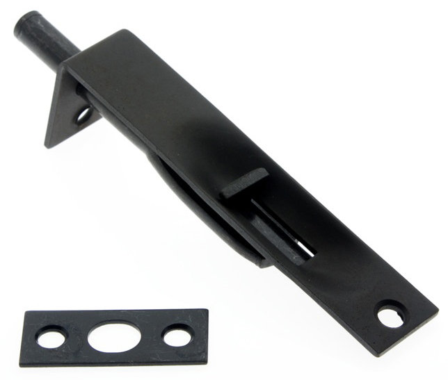 Solid Brass Flush Bolt with Square End, Oil-Rubbed Bronze