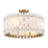 Metropolitan 4 Light Semi Flush In Celeste Brass Finish