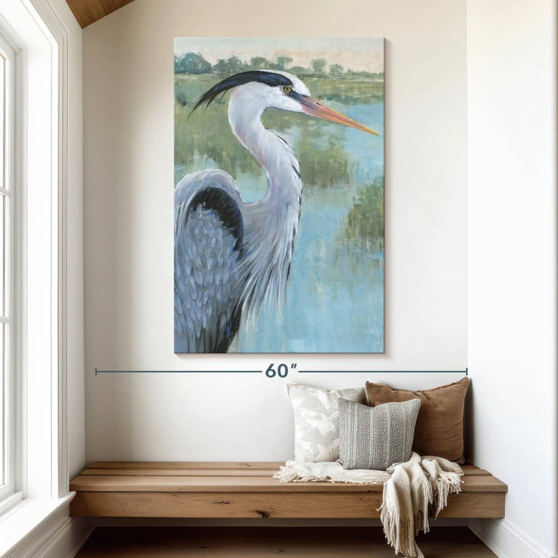 Brampt Blue Heron Portrait II, 51" H x 34" W