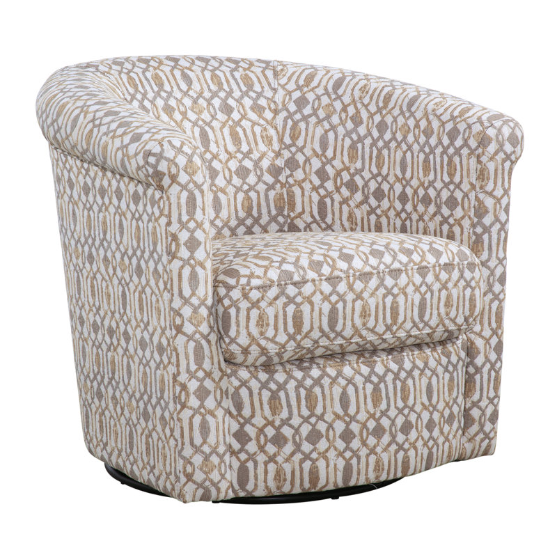 Pinehill Marvel 360 Swivel Barrel Chair, Chester Buff Taupe and Tan