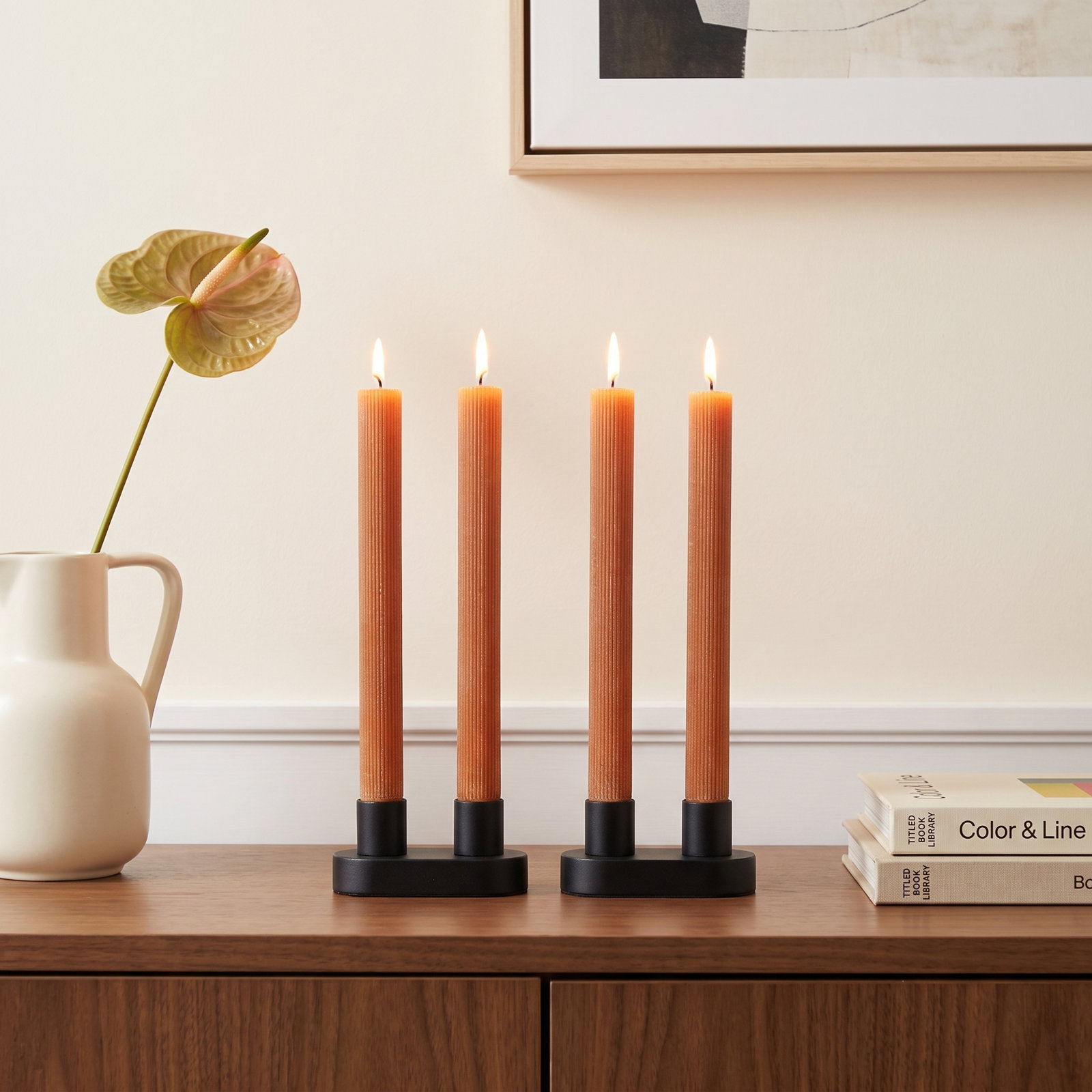 Unscented Taper Candle
