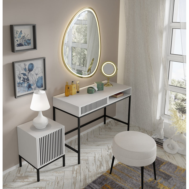 Nong Dressing Table, Black/White